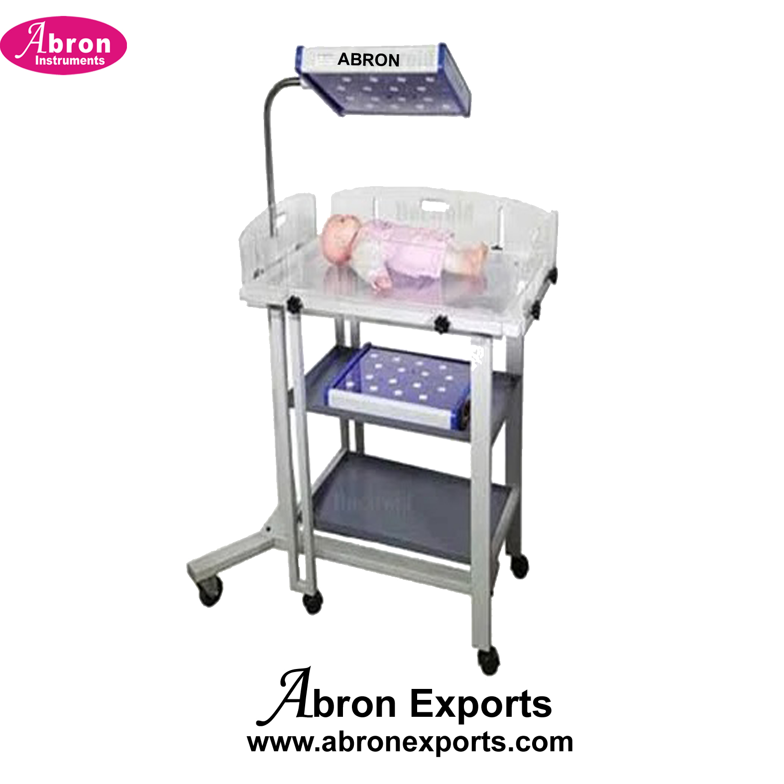 Phototherapy Units Single Dome Wih Trolley LED Fire Retendent Encloser Neonatal Baby Hospital Nursing Home Abron ABM-2376B